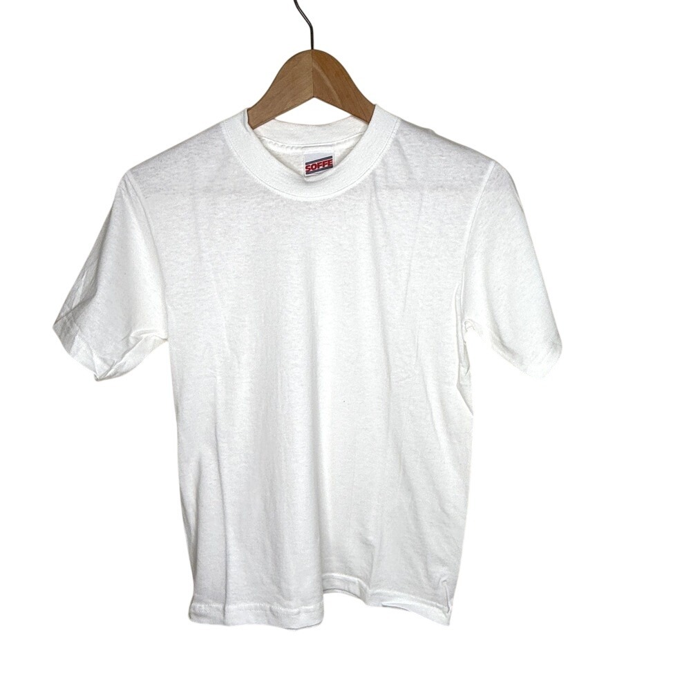 Soffe Youth White T-Shirt -(M‎ 10-12)